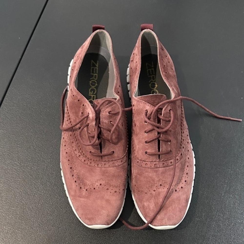 Cole Haan Zero grand Women's Mauve Suede lace up Sneakers size 9B